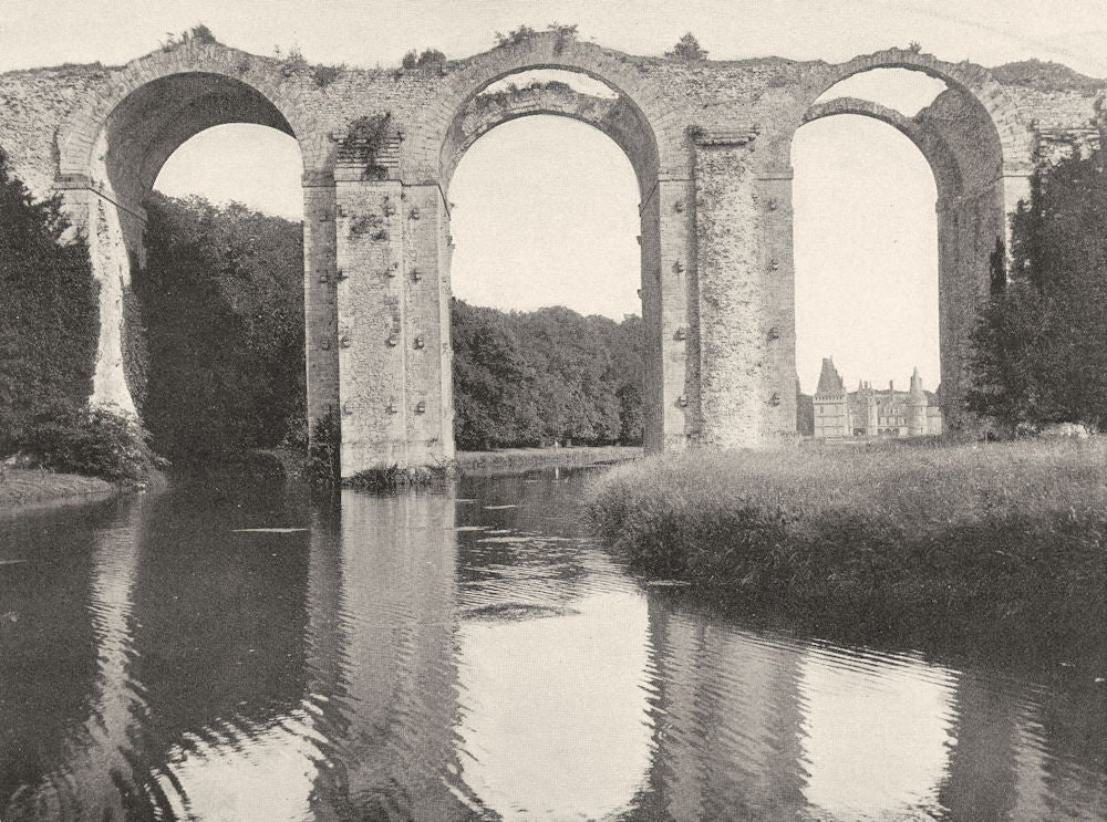 EURE-ET-LOIR. Aqueduc de Maintenon 1903 old antique vintage print picture